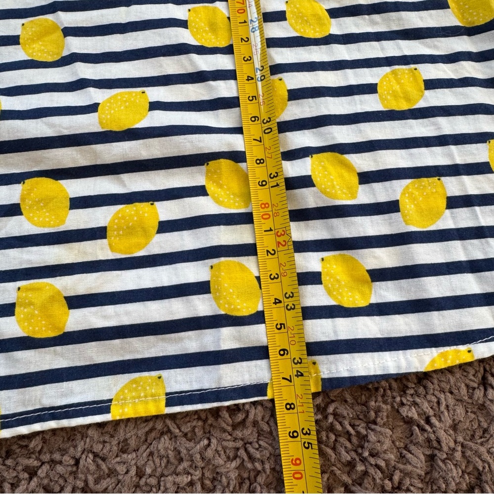 J Gee Lemon Print Sleeveless Shift Sheath Dress A Line 100% Cotton S - Picture 7 of 13